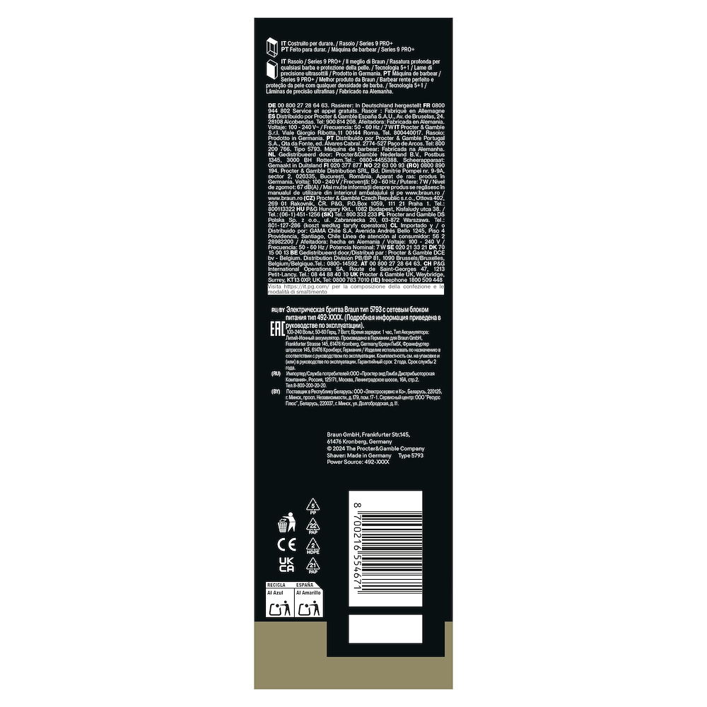 BRAUN 9600S - Elektrorasierer Schwarz