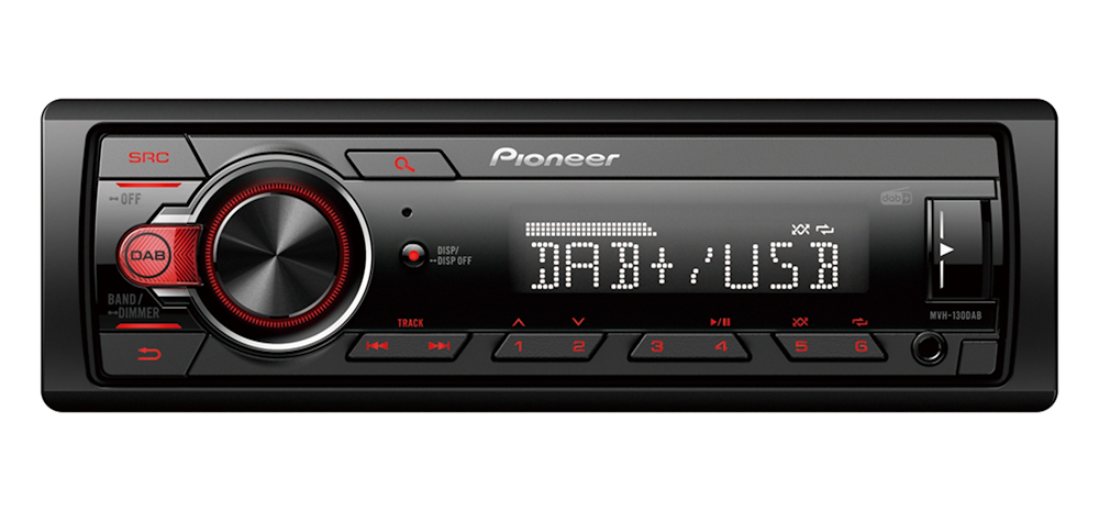 PIONEER MVH130DAB - MVH130DAB 0580181 CAR MULTI. DVD/DVB+ USB NERO/ROSSO