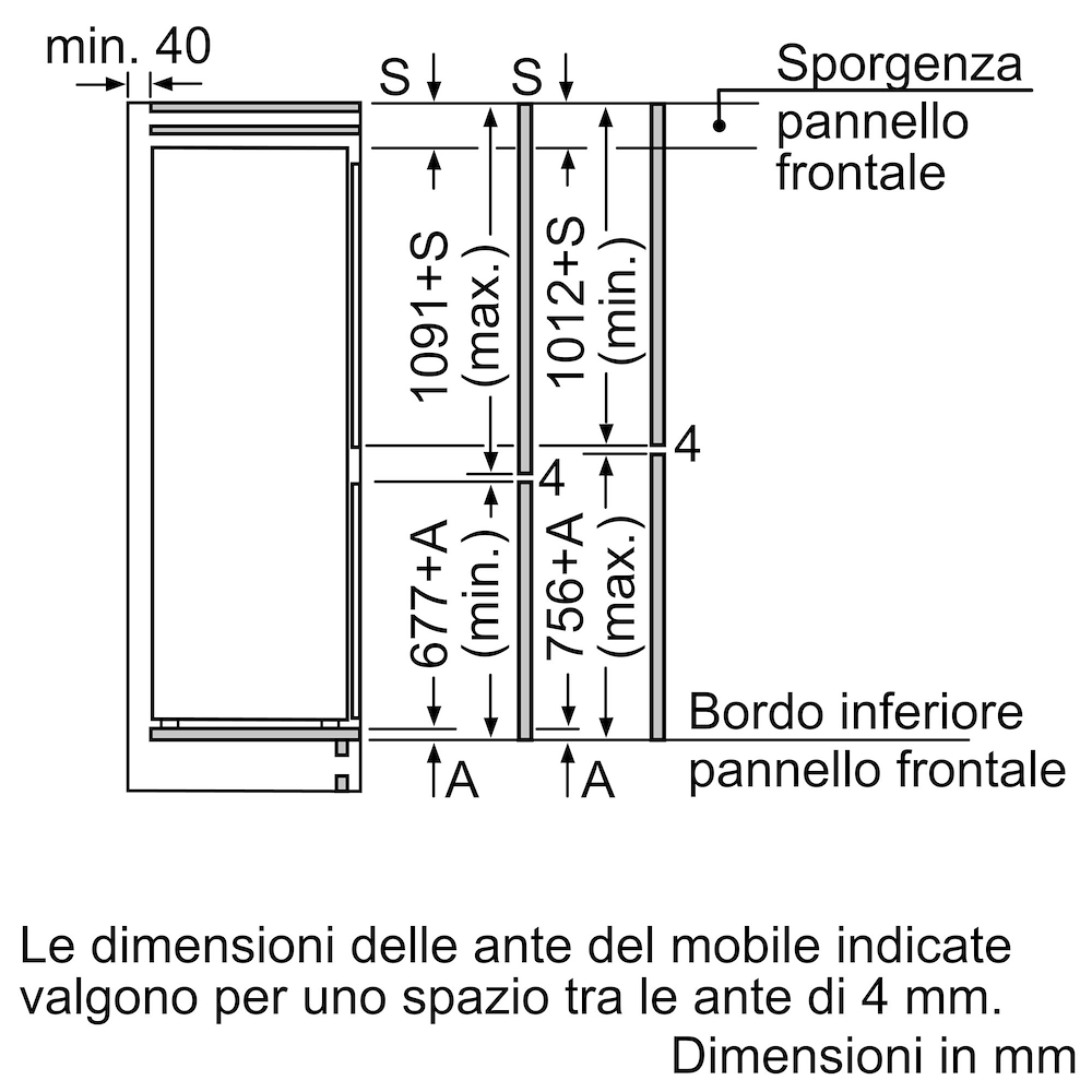 BOSCH KIN86NSE0 - Kombikühlschrank Einbau 260L No-Frost