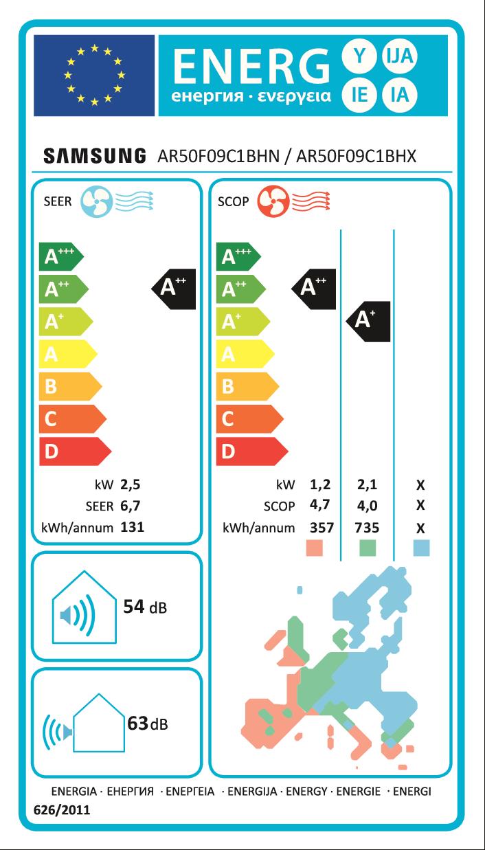 SAMSUNG AR50F09C1BHNEU - Samsung LUZON S2 Innen Einheit 2.5KW