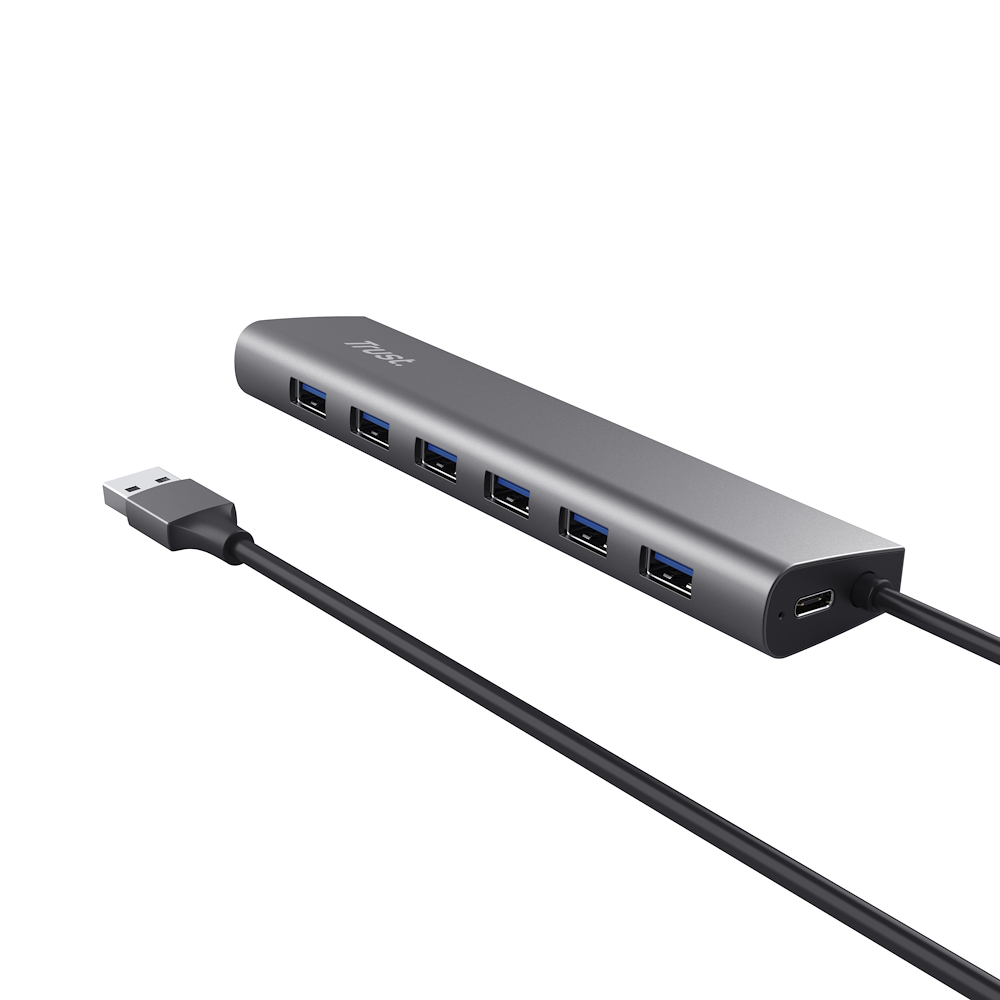 TRUST 24967 - Aluminium USB Hub mit 7 Ports