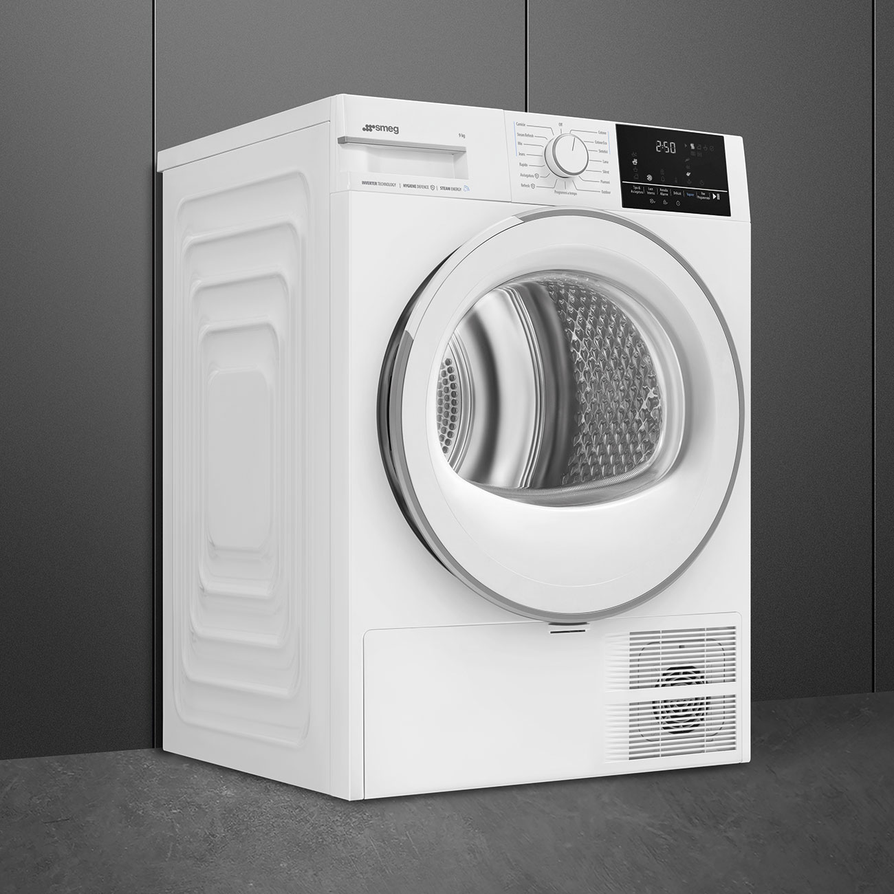 SMEG DNEX09SEC - 9 kg Wärmepumpentrockner mit Dampf