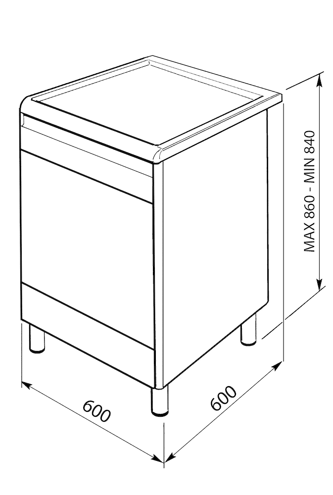 SMEG CX68MF82 - Smeg 60 cm Küche mit Elektroherd