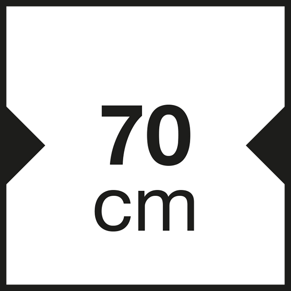 GLEM GAS GHF773IX - Edelstahl Dunstabzugshaube 70 cm