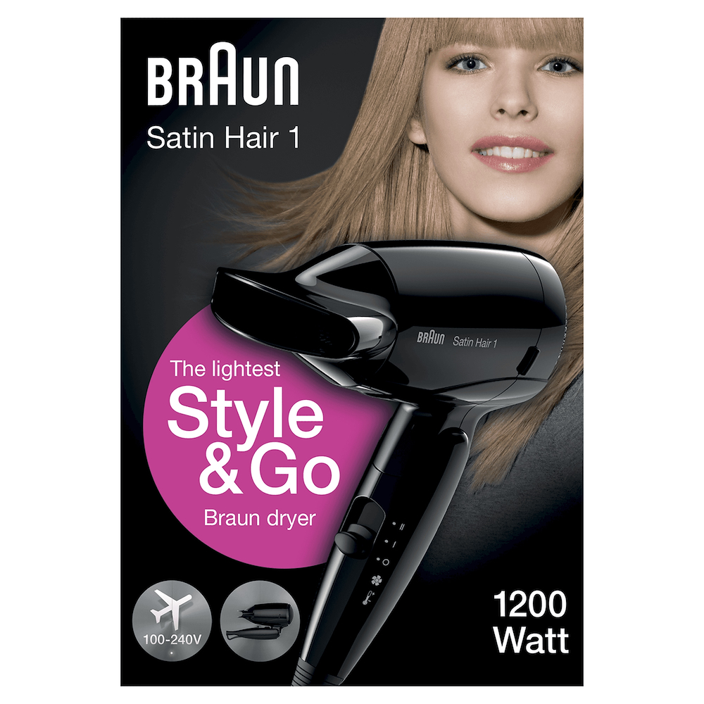 BRAUN BRHD130E - Haartrockner für Reisen Braun