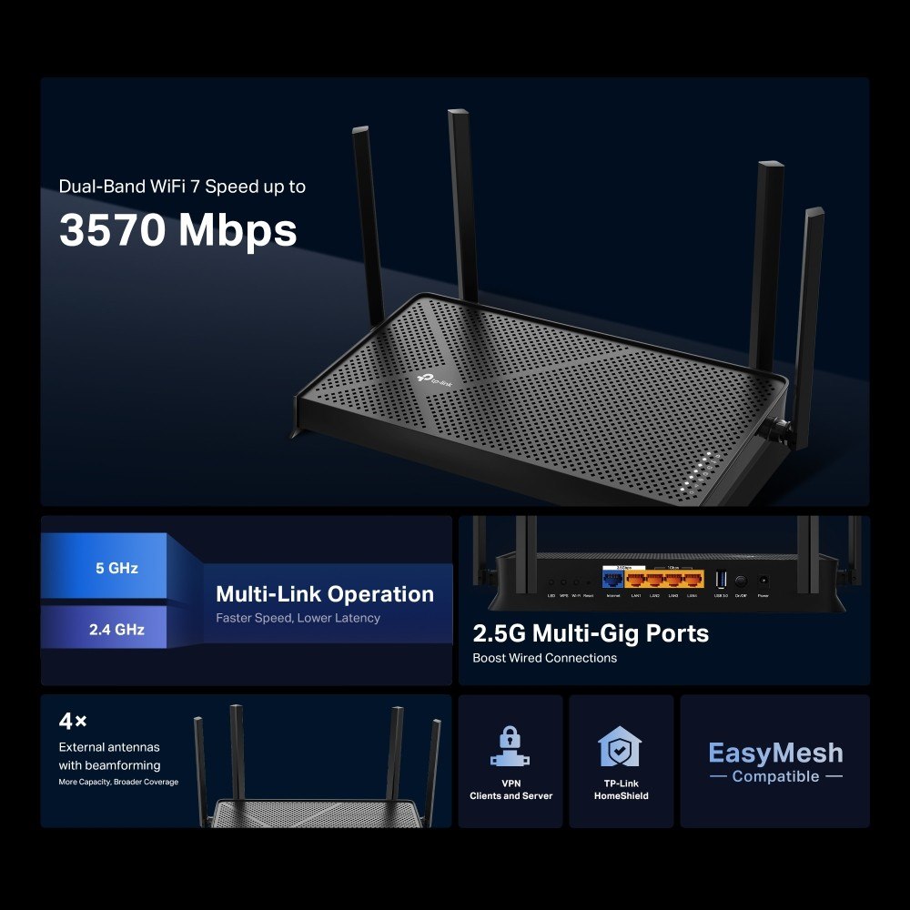 TP-LINK Archer BE230 - Dual-Band Router Wi-Fi 7