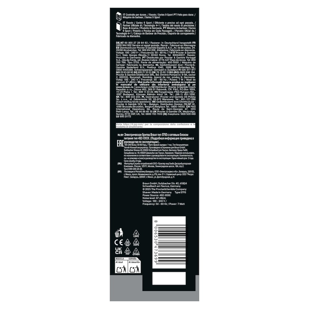BRAUN 83920512 - Elektrorasierer Series 9 Schwarz