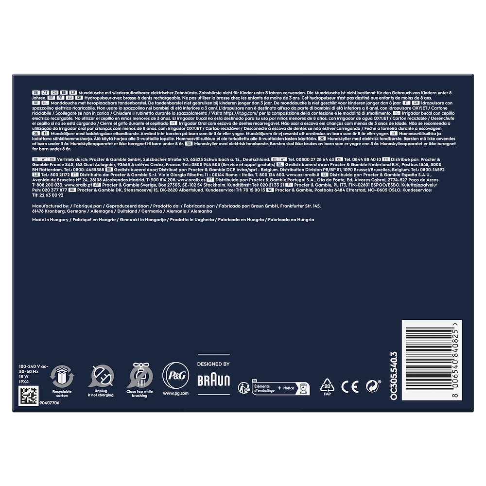 ORAL-B ORALCENTERPRO1 - Oral-B Health Center mit Idropulsore