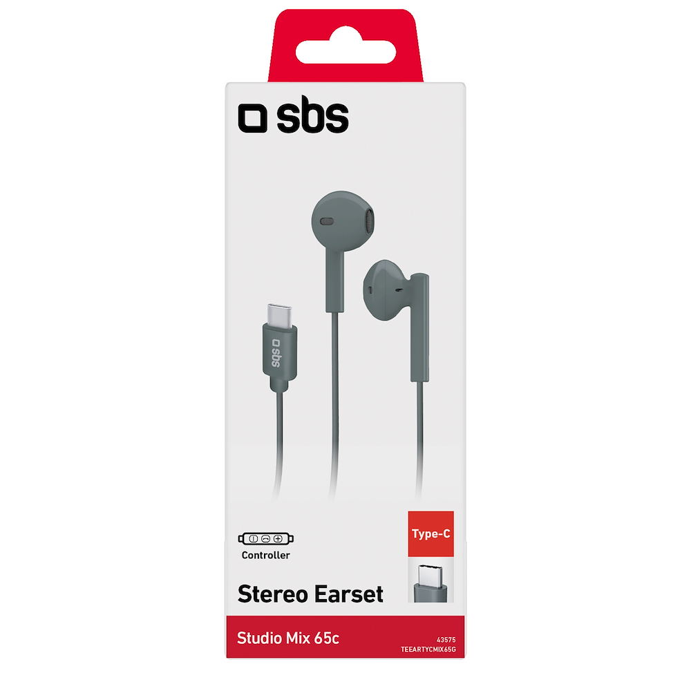 SBS TEEARTYCMIX65G - In-Ear Kopfhörer USB-C mit Mikrofon