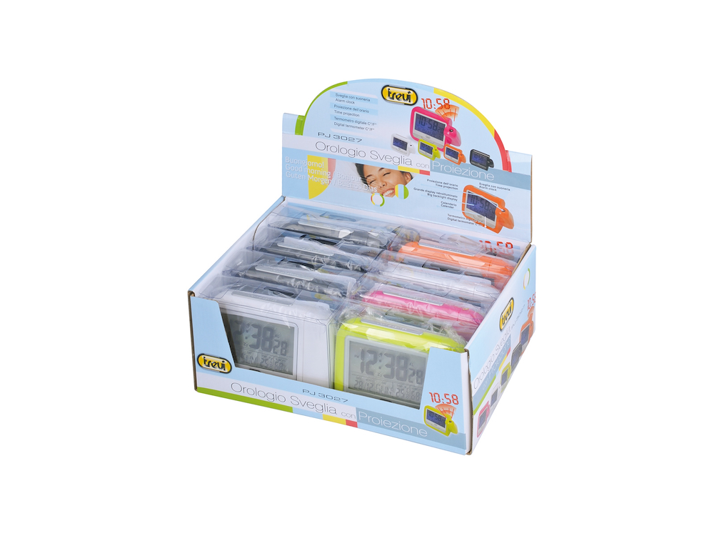 TREVI 0302700 - Tischwecker mit Projektor und Thermometer
