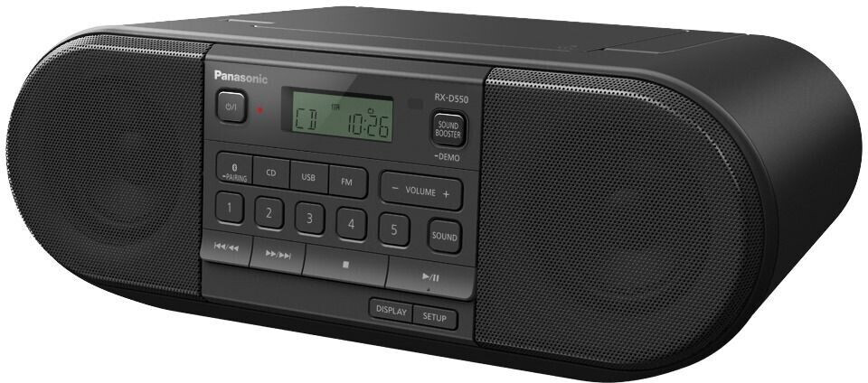 PANASONIC RXD550EK - Panasonic RX-D550 Tragbares CD-Radio mit Bluetooth