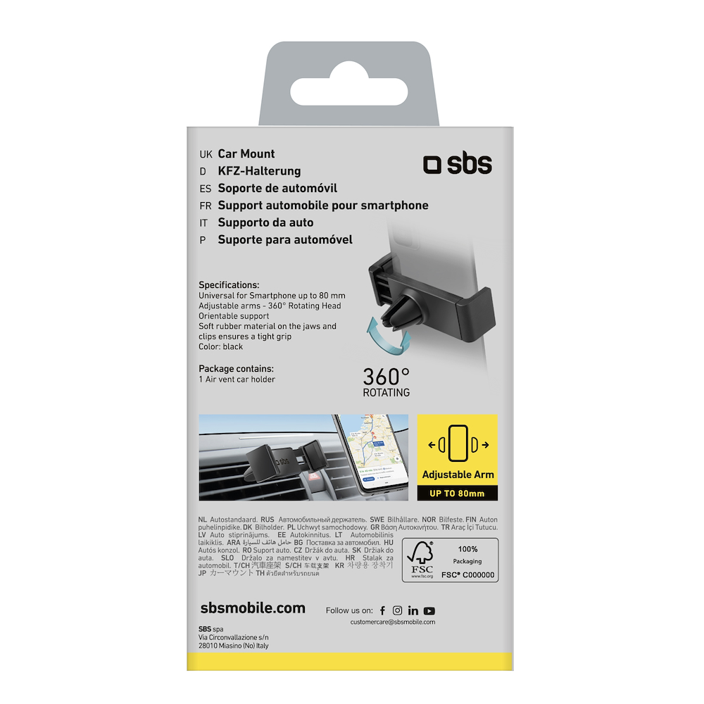 SBS TESUPAIRCLIP - Universal Halterung Auto