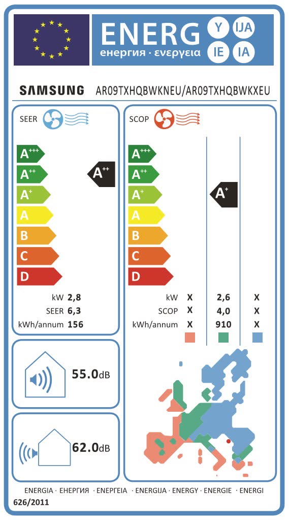 SAMSUNG FAR09MLB - FAR09MLB 0530281 mitD.MONO 2.5KW INVERTER A++/A+ MALIBU R32