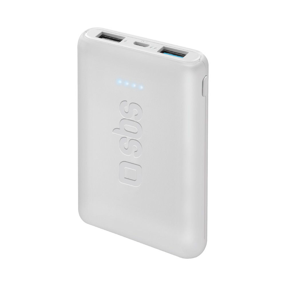 SBS TEBB5000POCW - Powerbank 5000mAh 2x USB in Weiß