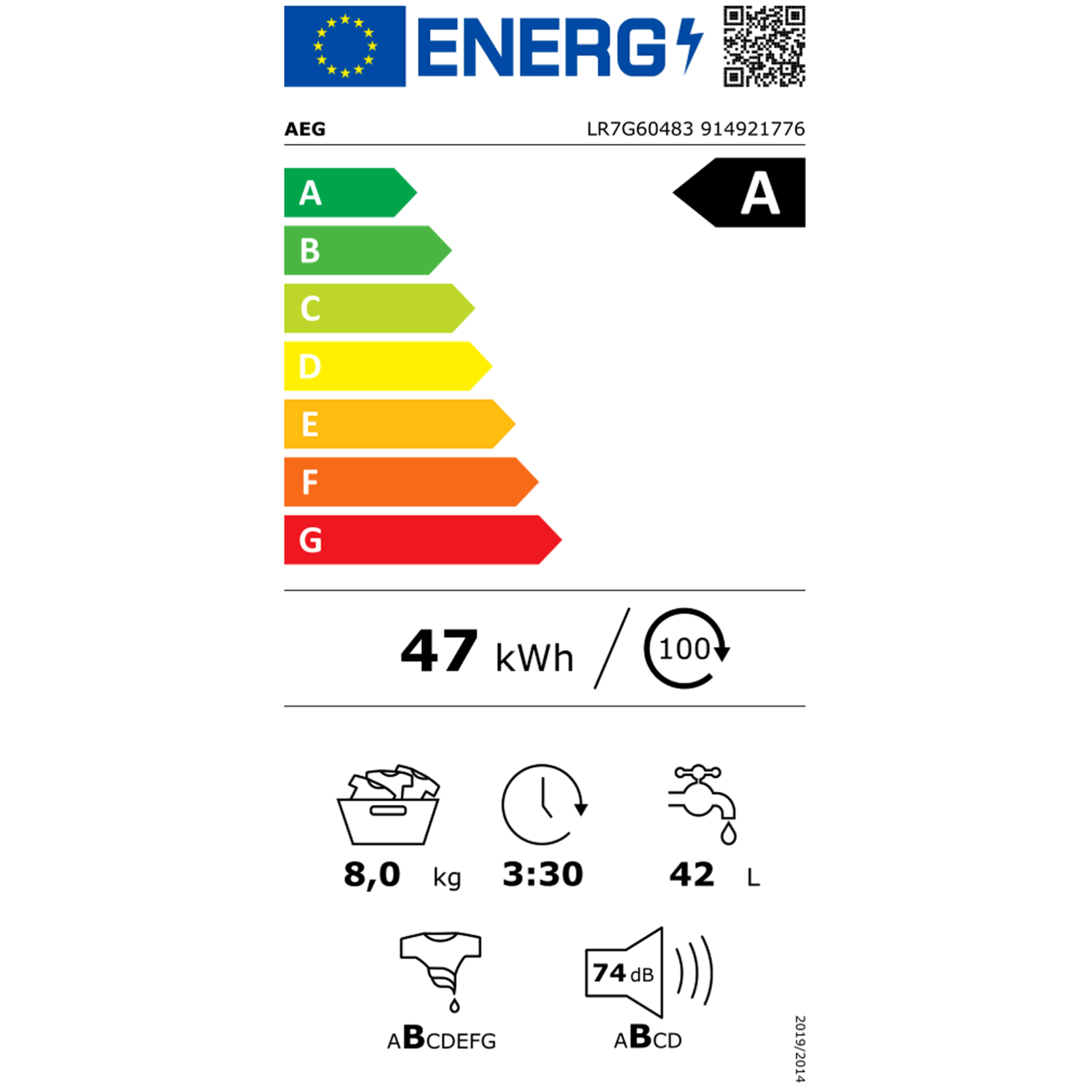 AEG 914921776 - LR7G60483 Austria Edition Serie 7000 Waschmaschine