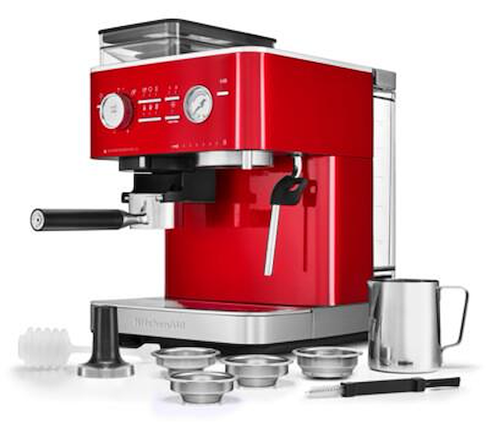 KITCHENAID 5KES6551ECA - Rote halbautomatische Espressomaschine