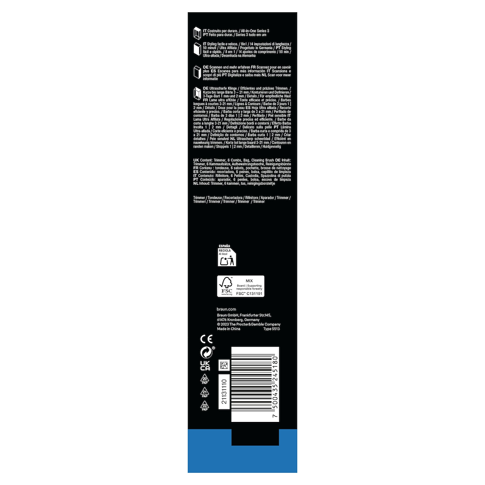 BRAUN AIO3540 - Braun All-In-One Trimmer Series 3 mit 8in1