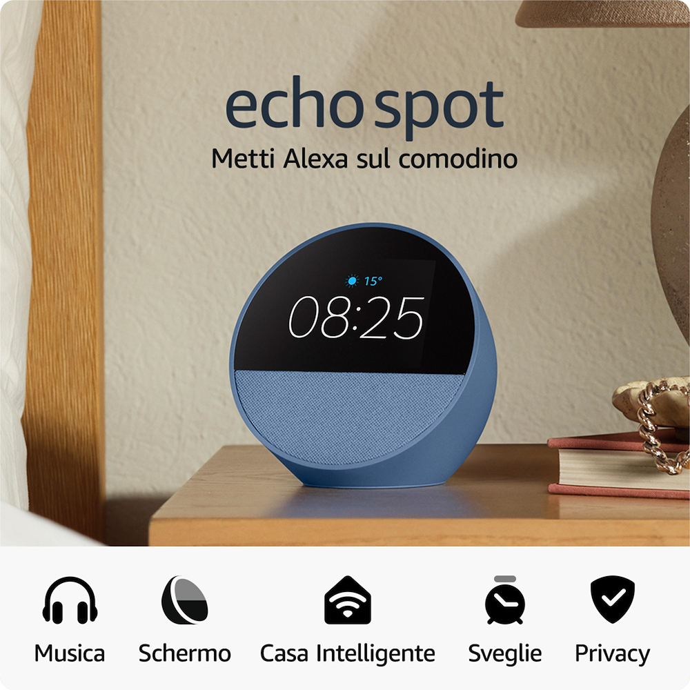 ECHO ECHOSPOT2024BLUE - Amazon Echo Spot Smart-Alarmuhr Blau