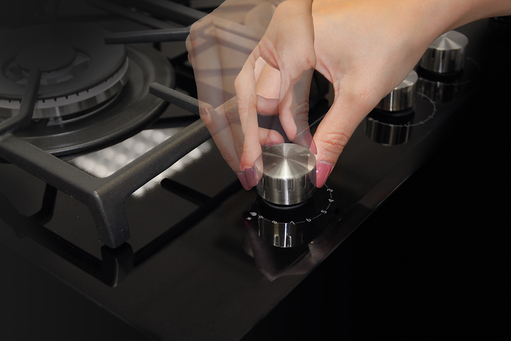 GLEM GAS GV64TXBK - Glaskochfeld 60 cm mit 4 Brennern