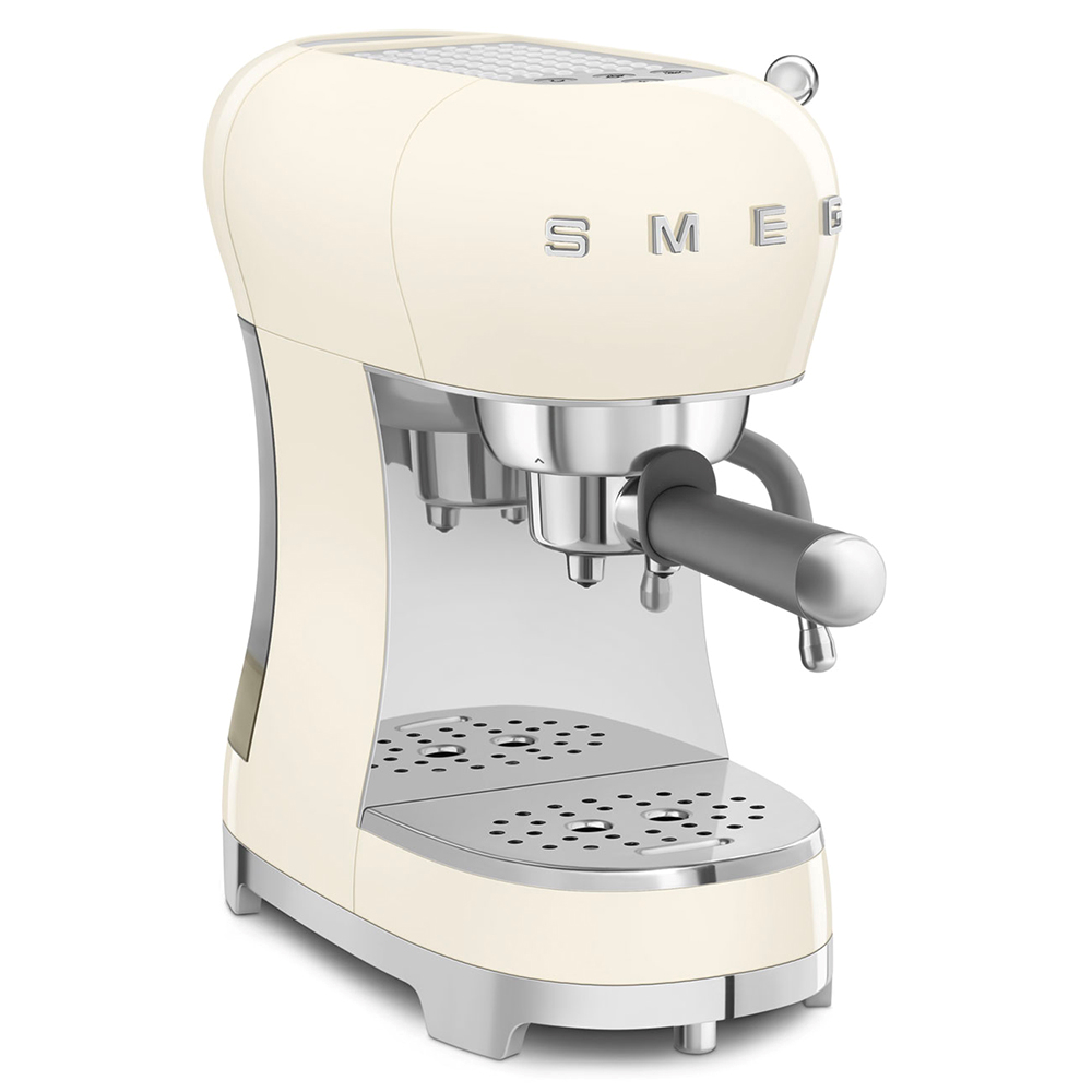 SMEG ECF02CREU - Smeg Espresso Maschine 50er Stil Panna