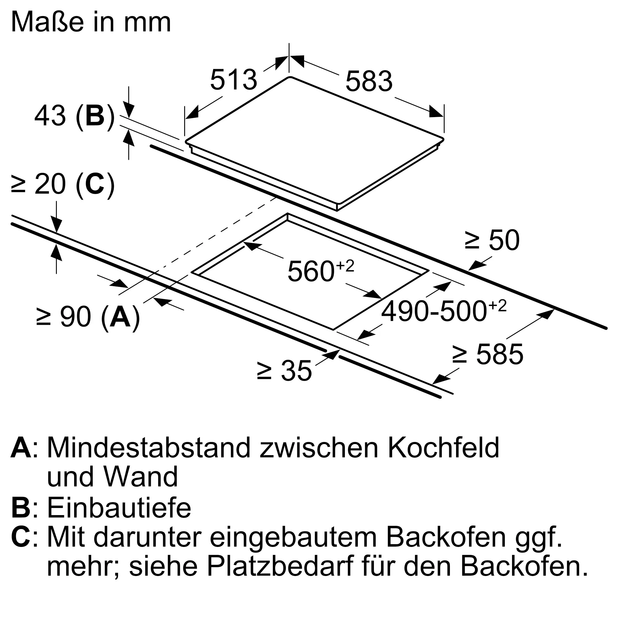 NEFF EDX40 - Einbauherd-Set mit Cerankochfeld