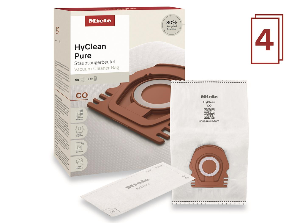 MIELE 12557080 - HyClean Pure CO Miele 4 Taschen + 1 Filter