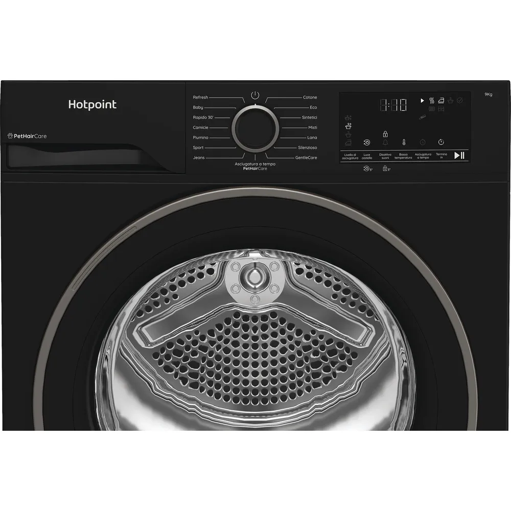 HOTPOINT-ARISTON HPT94DBBSIT - Wärmepumpentrockner 9 kg Schwarz