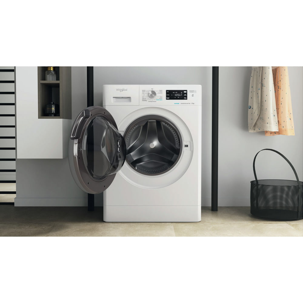 WHIRLPOOL FFB846SVIT - Frontlader Waschmaschine 8Kg mit Inverter Dampffunktion