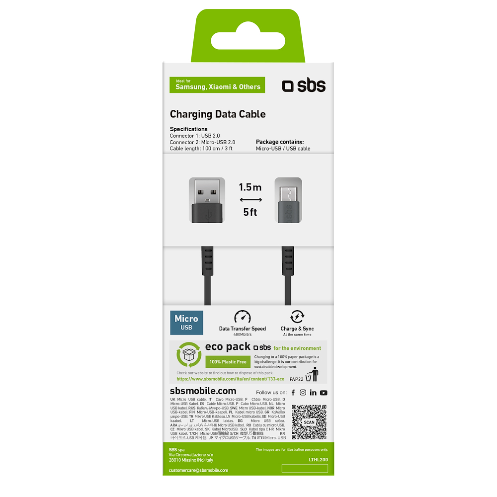 SBS LTHL200 - USB 2.0 und Micro USB Datenkabel