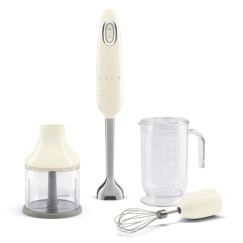 SMEG HBF03CREU - Stabmixer mit Zubehör und Sahneaufschäumer