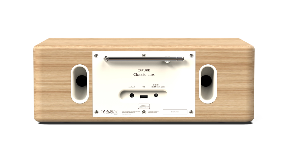 PURE 252984 - Elegante und kompakte DAB+/FM Radioanlage COTTON WHITE/OAK