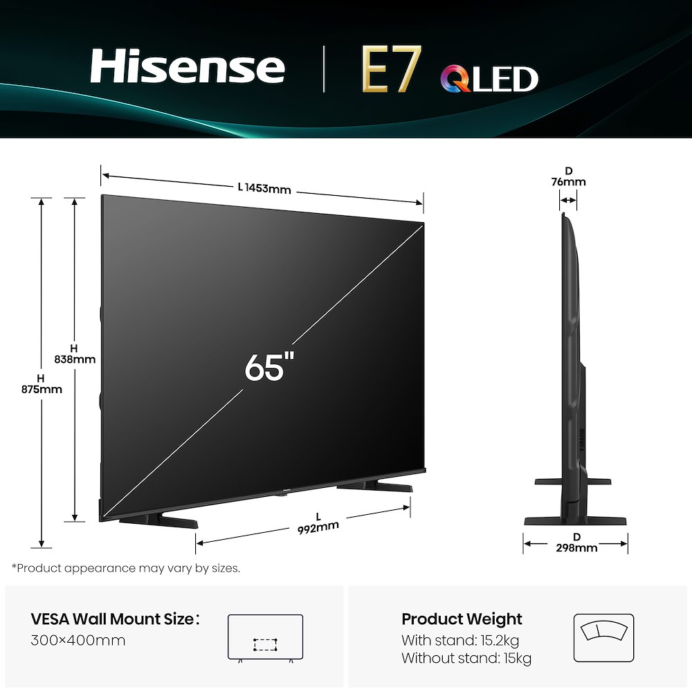 HISENSE 65E78Q - QLED TV 65" 4K