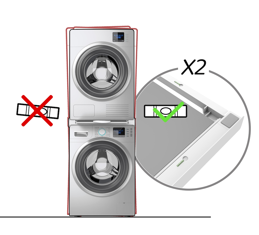 MELICONI 656129 - Universelles Kit für Waschmaschine und Trockner