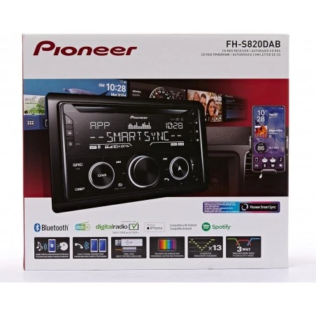 PIONEER FHS820DAB - Pioneer FH-S820DAB 2-DIN DAB+ Autoradio mit Bluetooth
