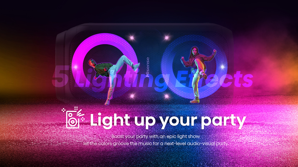 HISENSE Party Rocket - Bluetooth Lautsprecher 160W