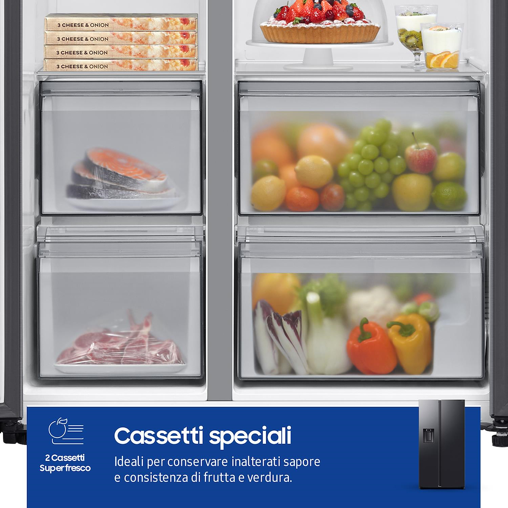 SAMSUNG RS70F64KEFEF - Side by Side Kühlschrank AI 635l