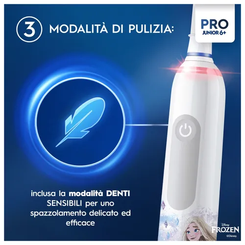 ORAL-B AA40642 - BRAUN Oral-B Junior Pro Frozen Elektrische Kinderzahnbürste (Akku) ab 6 Jahren