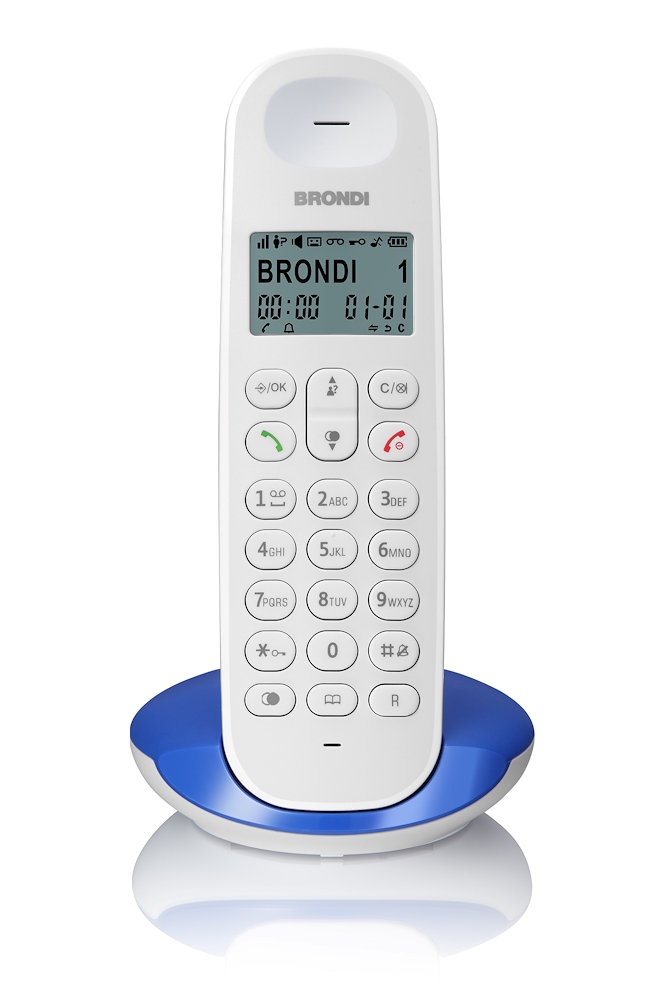 BRONDI LOTUSBIANCOBLU - Cordless Telefon Brondi LOTUS