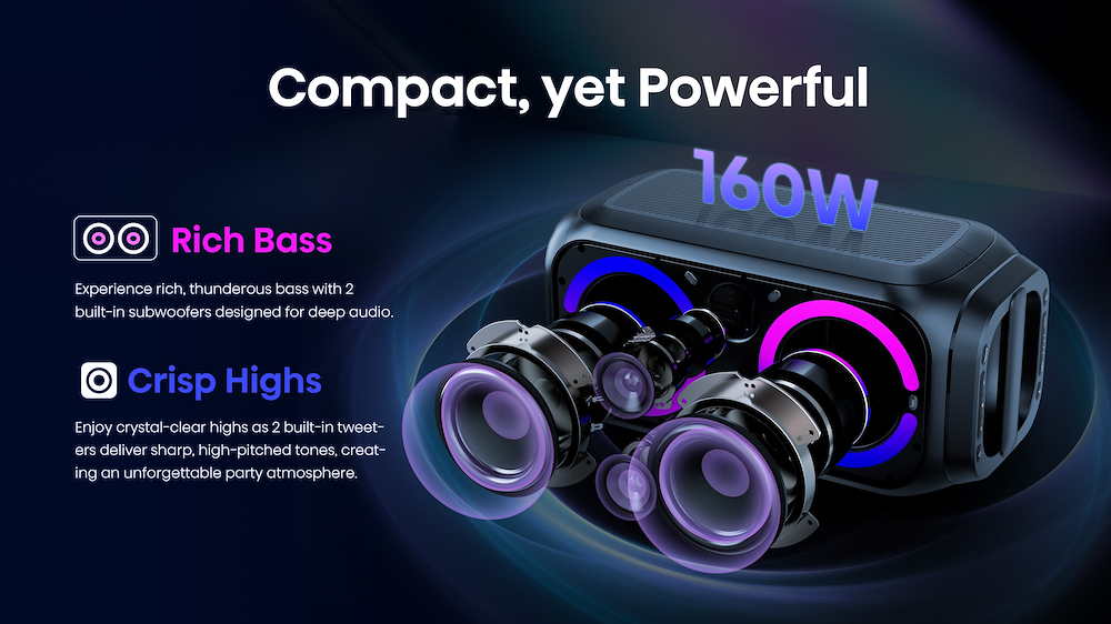 HISENSE Party Rocket - Bluetooth Lautsprecher 160W