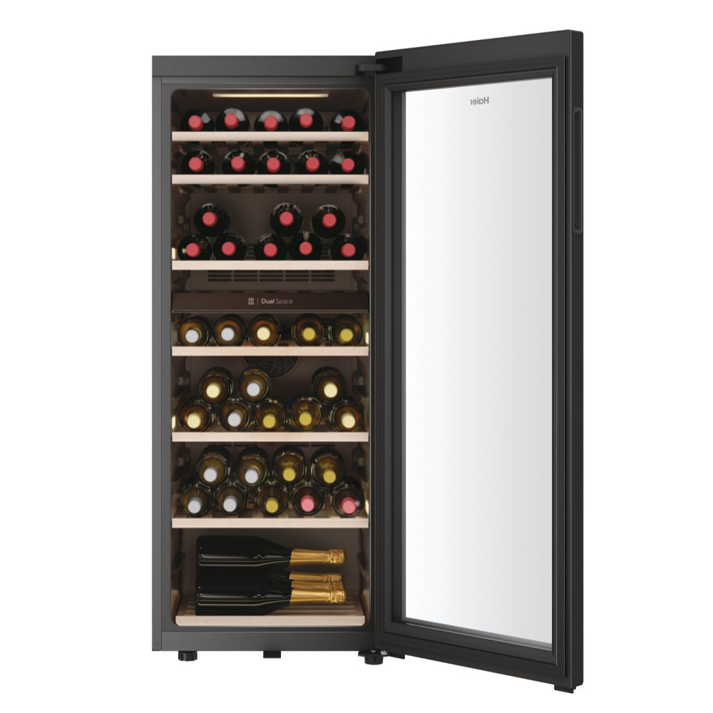 HAIER HWS77GDAU1 - Weinkühlschrank 192LT 77 Flaschen Schwarz