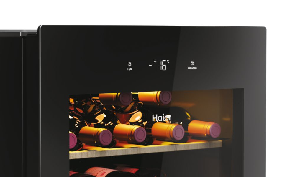 HAIER HWS34GGH1 - Weinkühlschrank 34 Flaschen Schwarz