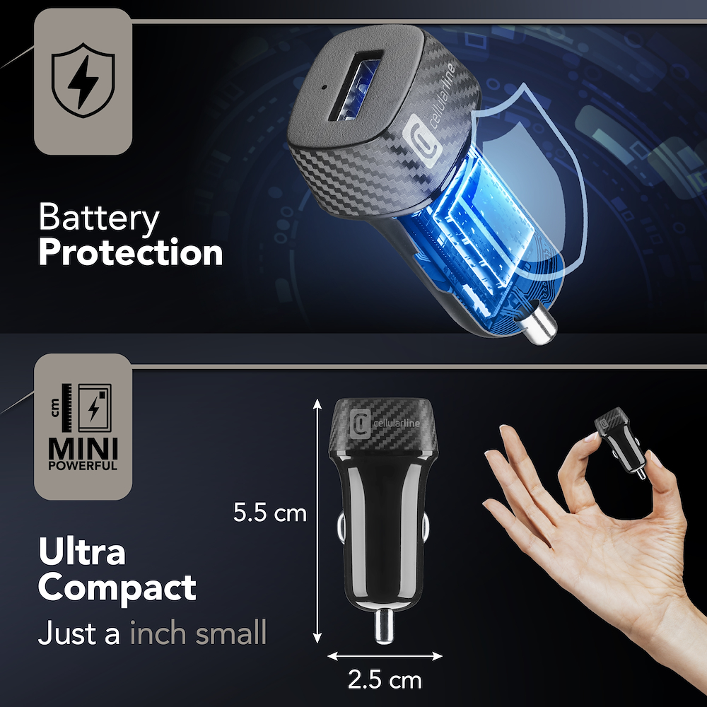 CELLULAR LINE CBRKIT18WTYCK - Auto Ladegerät 18W mit USB-C