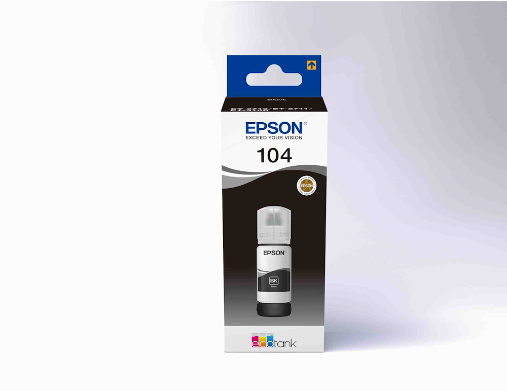 EPSON C13T00P140 - C13T00P140 0486193 FLAmitE INCHIOSTRO 104 65ML ECOTANK NERO