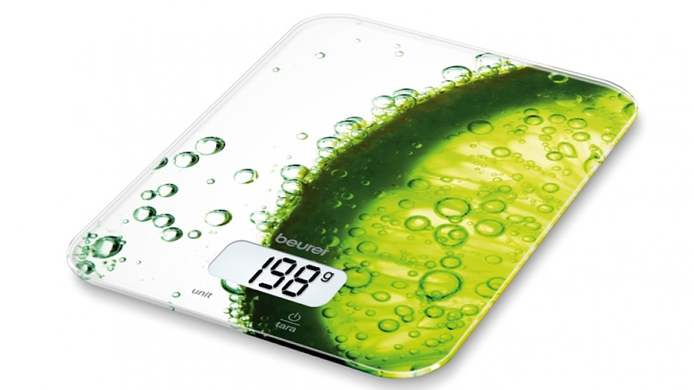 BEURER KS19FRESH - Digitale Küchenwaage mit Zitronenmotiv