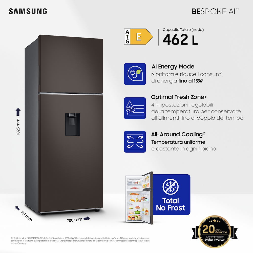 SAMSUNG RT47CB6736C2 - BESPOKE AI Kühlschrank mit Getränke-Spender