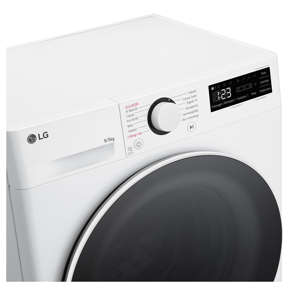 LG D2R5S09TSWW - Slim Waschmaschine und Trockner 9/5kg