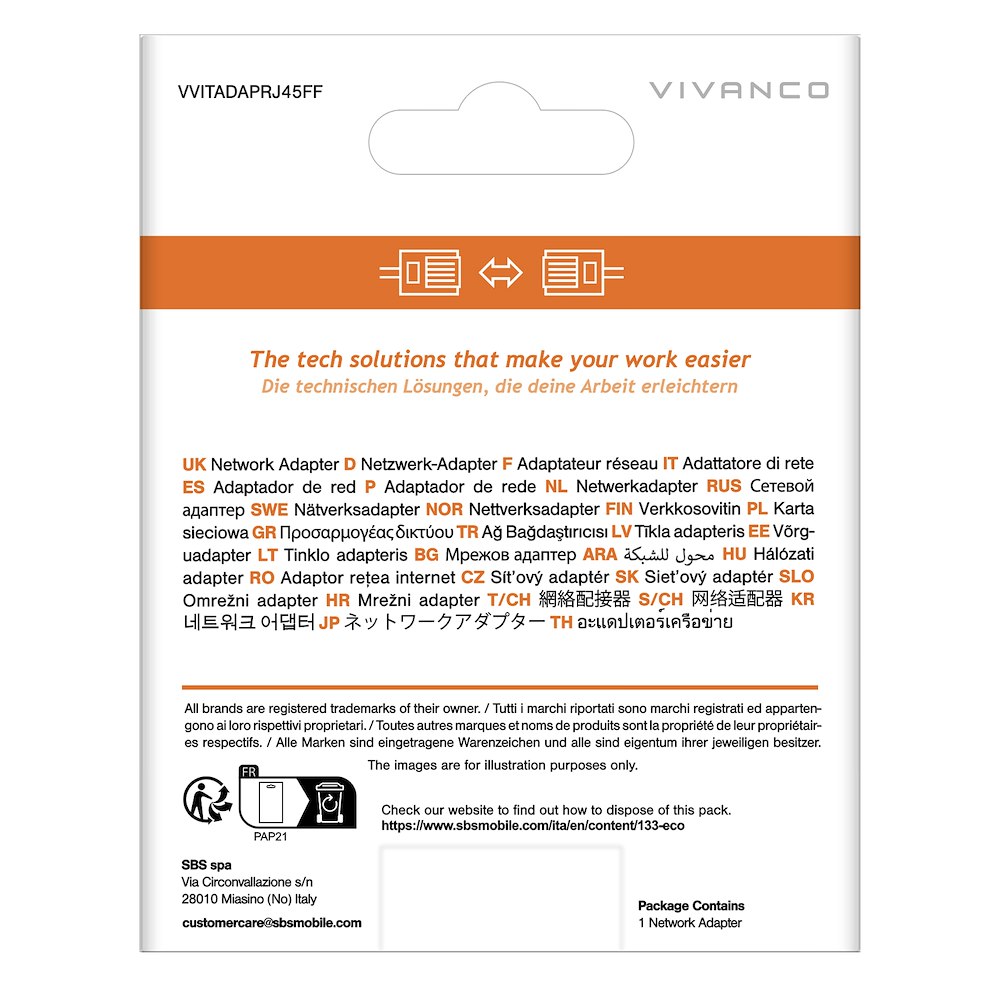 VIVANCO VVITADAPRJ45FF - Ethernet-Adapter F-F