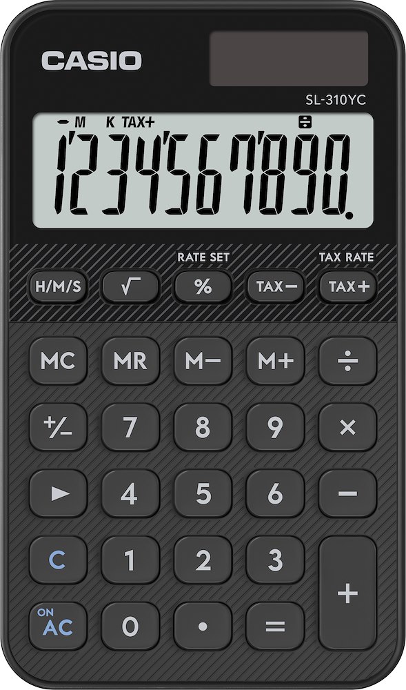 CASIO SL310YCBKWEP - Elegante Taschenrechner 10 Ziffern