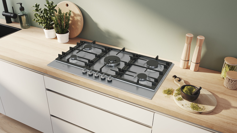 BOSCH PCR9A5I90 - Bosch Gasherd 90cm Edelstahl