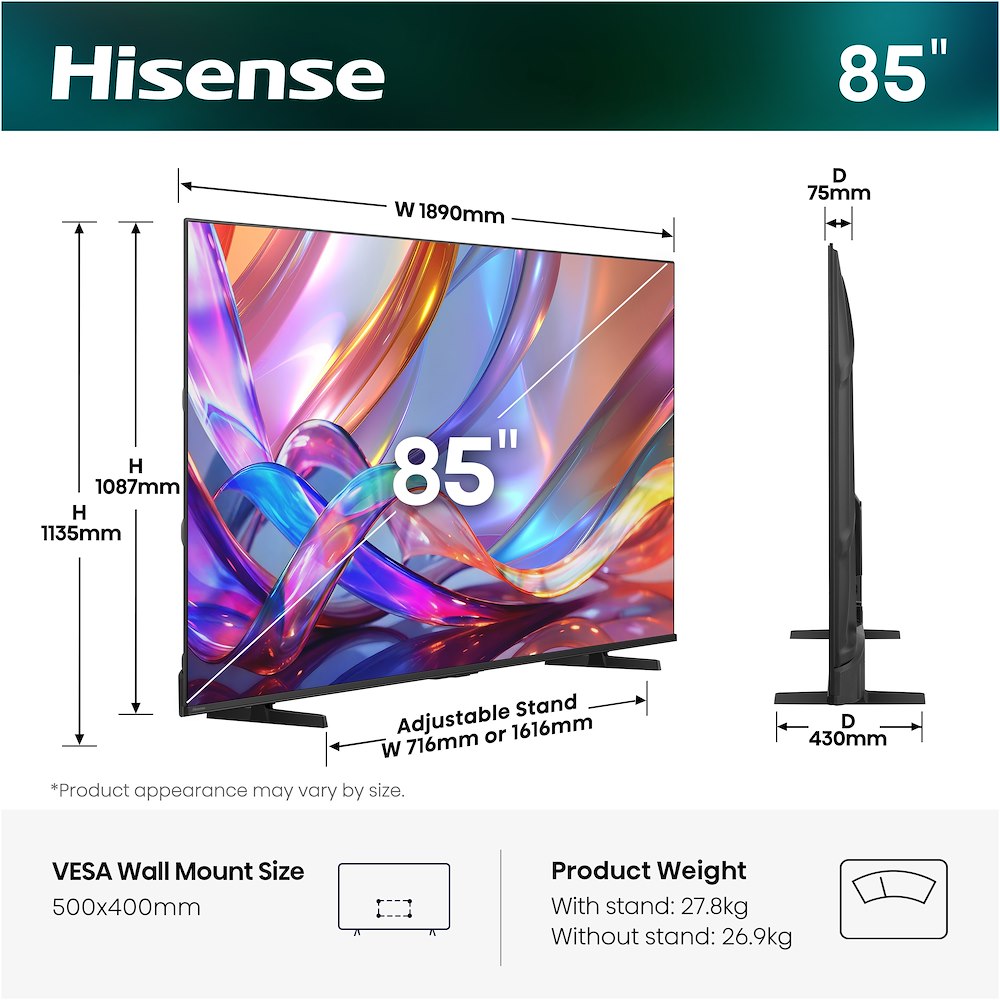 HISENSE 85E79S - TV QLED 85" 4K HD